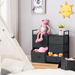 Cómoda De Acero Y Mdf Color Negro Con 5 Cajones. - comprar online
