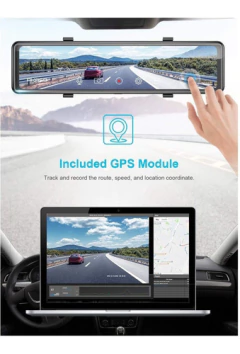 Akaso Dl12 2.5k Espejo Dash Cam 12 Pantalla Táctil Frontal Y - tienda online