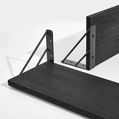 Estantería Flotante Multifuncional De Madera Color Negro. en internet