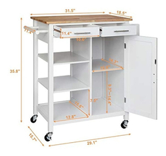 Estanterías, Carrito Para Isla De Cocina, 3 Niveles - tienda online