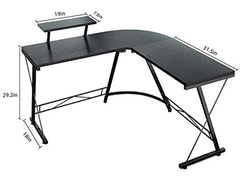 Imagen de Escritorio Para Pc De Metal Y Mdf Color Negro De 51.0 In.