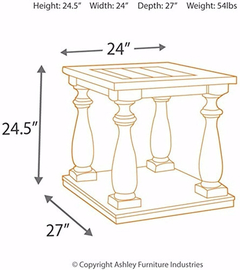 Mesa Auxiliar De Madera Color Negro/2 Niveles. - tienda online