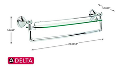 Estantería Flotante De Vidrio Y Metal Plateado De 24 In. - comprar online