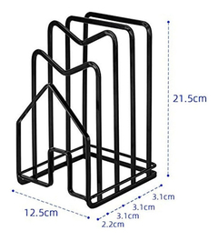 Imagen de Estantería De Metal Para Tapas De Ollas Negro, Anngy