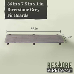 Imagen de Estantería Flotante De Acero Y Madera Color Gris/2 Unidades.