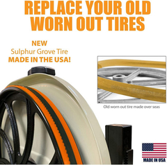 9 Inch X 1/2 Inch X .095 Inch Urethane Band Saw Tire 2 Pack en internet