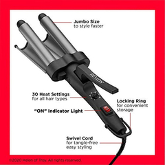 Revlon Three-barrel Ceramic Jumbo Waver, An Amazon Exclusive - tienda online