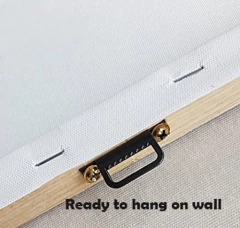 Cuadro De Pared, 3 Paneles Estirada Por Marco De Madera. - tienda online