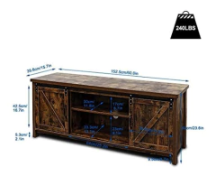 Mueble Para Tv Con 2 Estante Y Armario.madera Color Marrón en internet