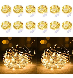 12 Unidades De 20 Mini Luces Led De 6.6 Ft Resistentes