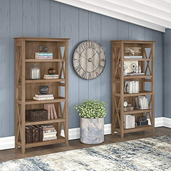 Estantería De Madera Color Marrón Claro De 5 Niveles. - comprar online