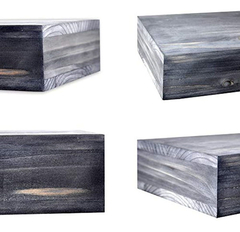 Estantería Flotante De Madera Color Gris/2 Unidades. - tienda online