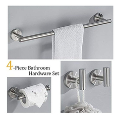 Juego De 4 Piezas De Accesorios De Baño Incluye Barra - comprar online