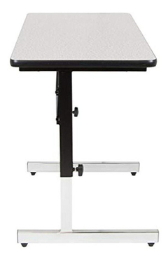 Mesa Adaptable De 20 X 36, Color Negro/nogal, Acero - comprar online