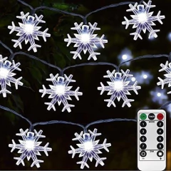 Cadena De Luces Led Con Forma De Copo De Nieve