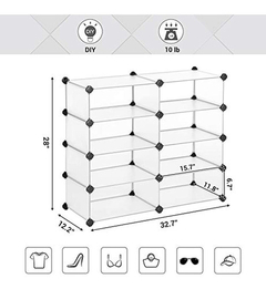 Organizador De Zapatos Plástico Transparente/4 Niveles. - tienda online