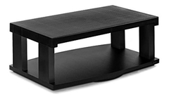 Mueble Para Tv De Madera Giratoria Color Negro/2 Niveles