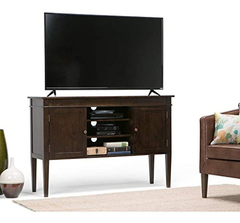 Mueble Para Tv Con Estantes De Madera Color Marrón De 54 In. - comprar online