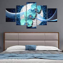 Funhua - Cuadro De Pared Con Diseño De Flores, Sin Marco - Danielle's Store