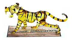 Figura Decorativa De Arte Tigre En Vidrio Sopla - comprar online