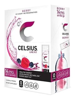 Celsius Berry On-the-go 14 Paquetes, 3.08 Oz