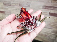 Figura Decorativa De Cristal Soplado Diseño De Rana - tienda online