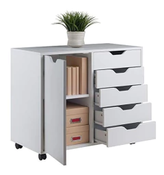 Gabinete Almacenamiento Con Puerta Ancha De Madera