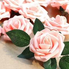 Paquete De 50 Rosas Artificiales De Aspecto Real Con Tallo - Danielle's Store