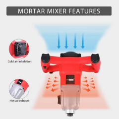 Mezclador Eléctrico Vivohome, De Pintura Y Cemento, 1600w - tienda en línea