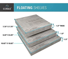 Imagen de Estantería Esquinera De Madera Color Gris/3 Unidades.