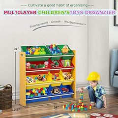 Kids Toy Organizador De Almacenamiento Con Cubos De Plástico
