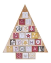 Calendario De Adviento De Madera Con 24 Cajones