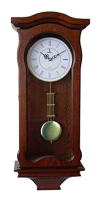 Verona Clásico Cuarzo Reloj De Pared Con Péndulo De Madera