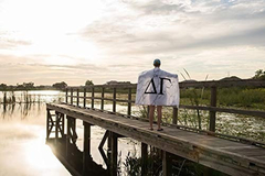 Delta Gamma Light Marble Sorority Letter Flag Banner 3 X 5 - Danielle's Store