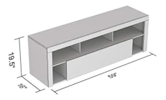 Mueble Para Tv Con 5 Estantes De Madera Color Gris. en internet