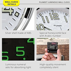 Función De Luz Nocturna,reloj De Pared Plumeet De 13 Pulgada - comprar online