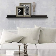 Imagen de Estantería Flotante De Madera Color Negro De 36.1 in.