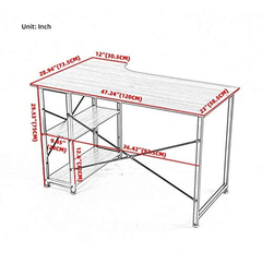 Escritorio De Metal Y Madera, Color Marrón De 47.0in - tienda online