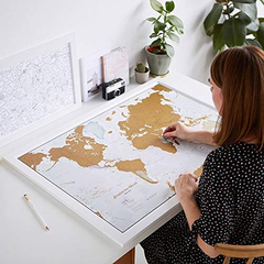 Mapa Scratch The World Para Raspar Con Cartografía - Danielle's Store