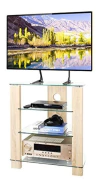 Mueble Para Tv De Madera Y Cristal Templado/4 Niveles.