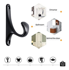 Zoossi - Juego De 4 Ganchos Para Toallas De Baño Color Negro - Danielle's Store