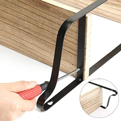 Estantería Flotante De Madera Y Metal Color Marrón/2 Niveles