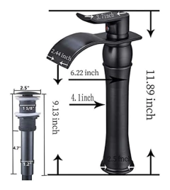 Llave Mezcladora Monocomando Para Lavabo De Baño Con Cascada - comprar online