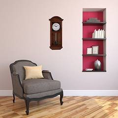 Reloj De Pared De Péndulo De Madera De Verona Marrón Oscuro - Danielle's Store