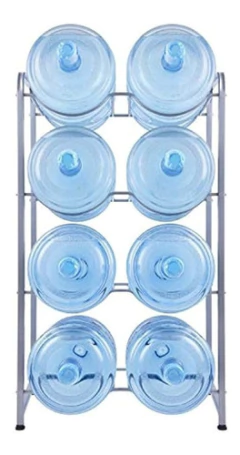 Estantería Para Botellones De Agua,metal Plateado/4 Niveles - comprar online