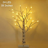 Árbol De Abedul Iluminado Con 24 Luces Led