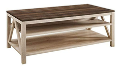 Mesa De Centro Rectangular De Madera Color Blanco De 48 In. en internet