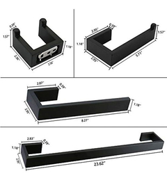 Juego De 4 Piezas De Accesorios De Baño De Acero Inoxidable