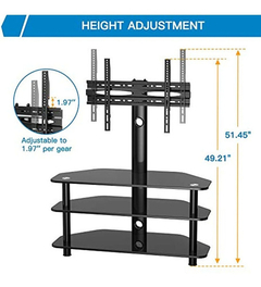 Imagen de Mesa Para Tv Giratorio De 32in A 65in, Color Negro