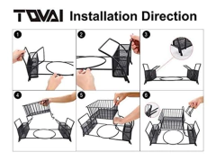 Imagen de Tqvai Organizador De Utensilios De 2 Niveles Con Soporte